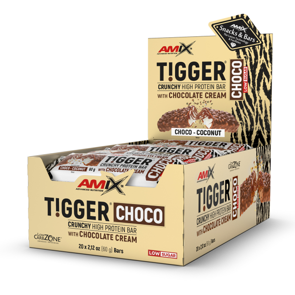 TiggerZero CHOCO Protein Bar 20x60g Choco Coconut