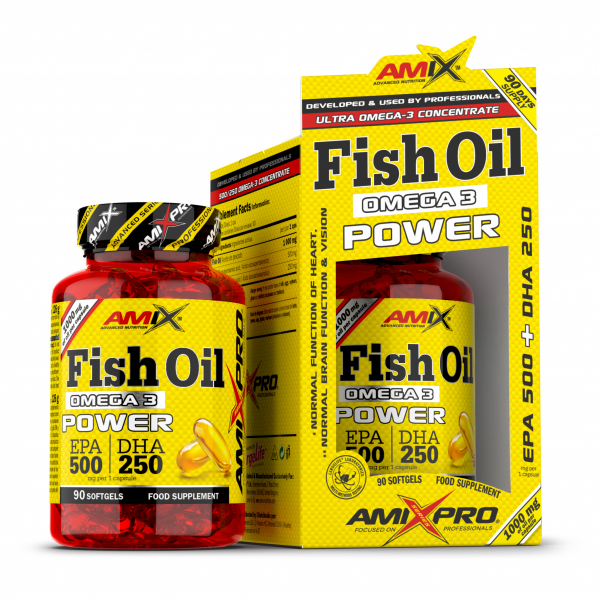 AmixPro® Fish Oil Omega3 Power ( 500mg/250mg ) 90 softgels BOX