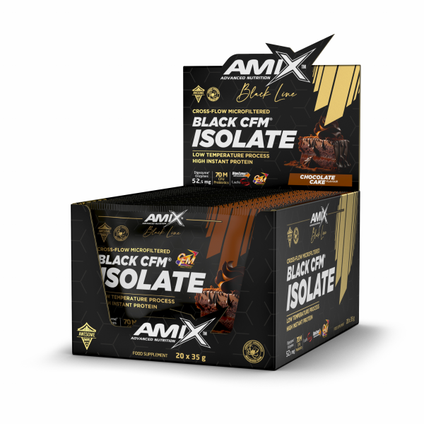 Amix™ Black Line Black CFM® Isolate 20x35g - chocolate cake